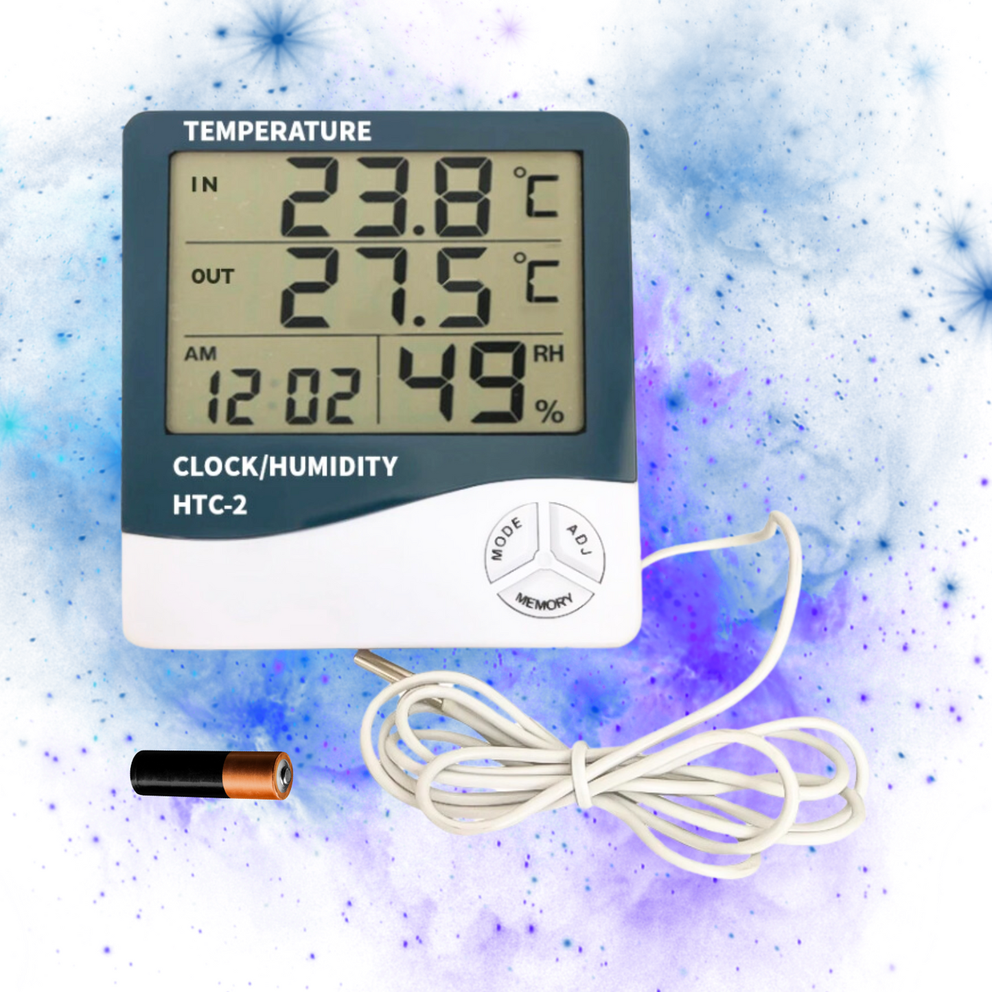 Thermo-hygrometer HTC-2 with battery