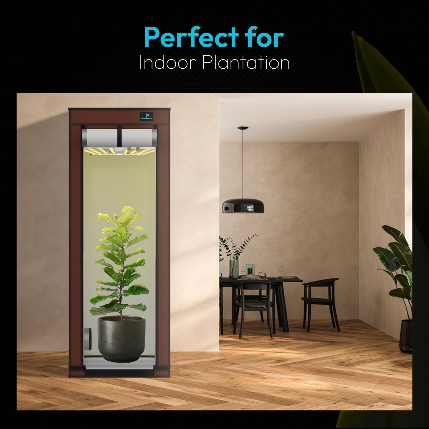 6 plant grow tent Growtent GROWFASTER PRISM 6 (24x24x63 in)